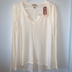 White light weight sweater